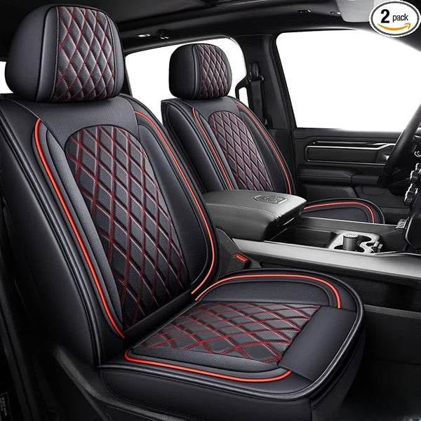 Seat Covers for Multiple Vehicles โ Front Seat โ Black / Red