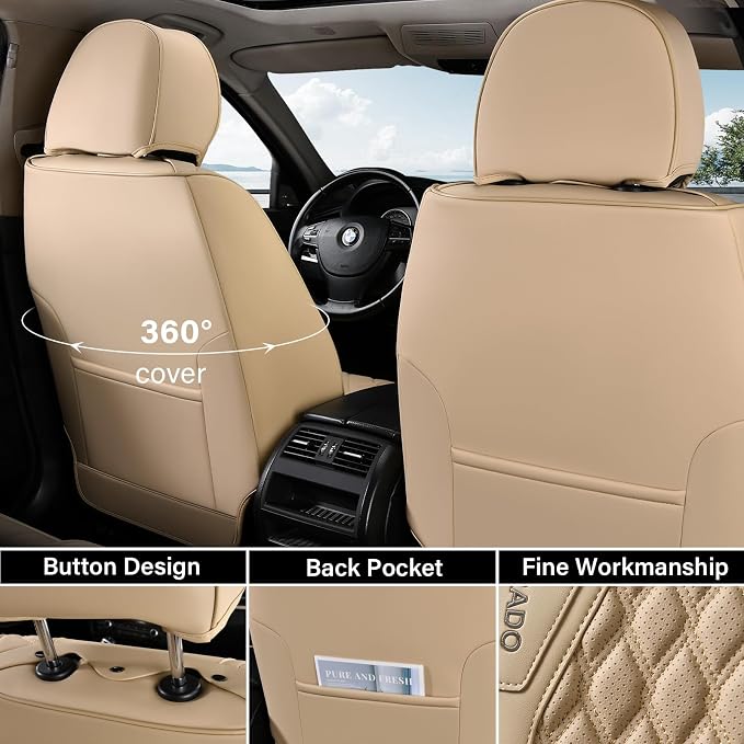 Universal Seat Covers — Full Set — Beige