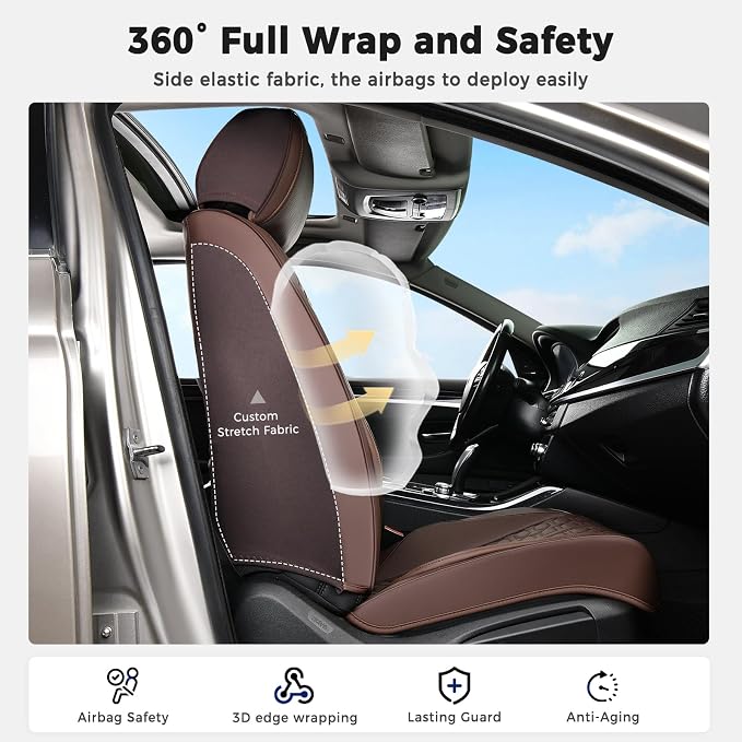 Universal Seat Covers — Front Seat — Coffee
