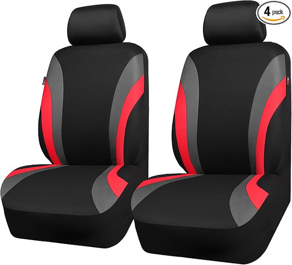 Universal Seat Covers โ Front Seat โ Red / Black