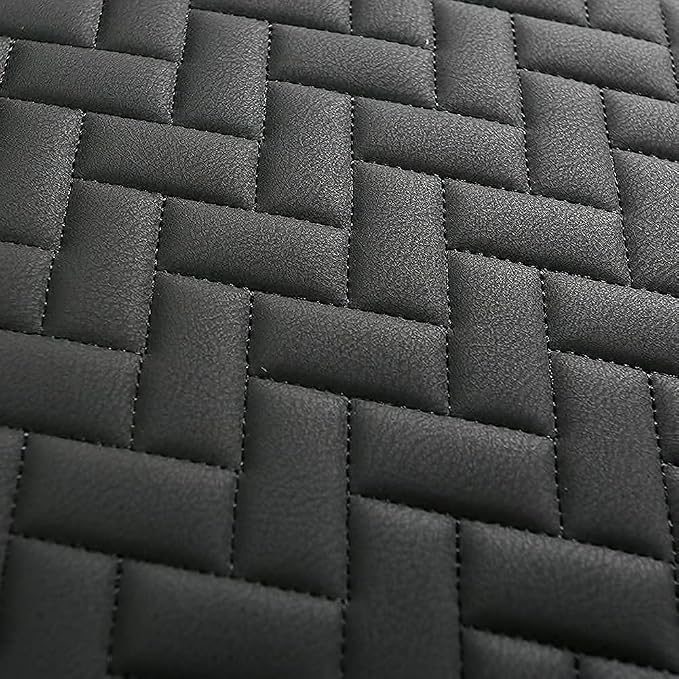 Faux Leather Car Seat Covers — Full Set — Black