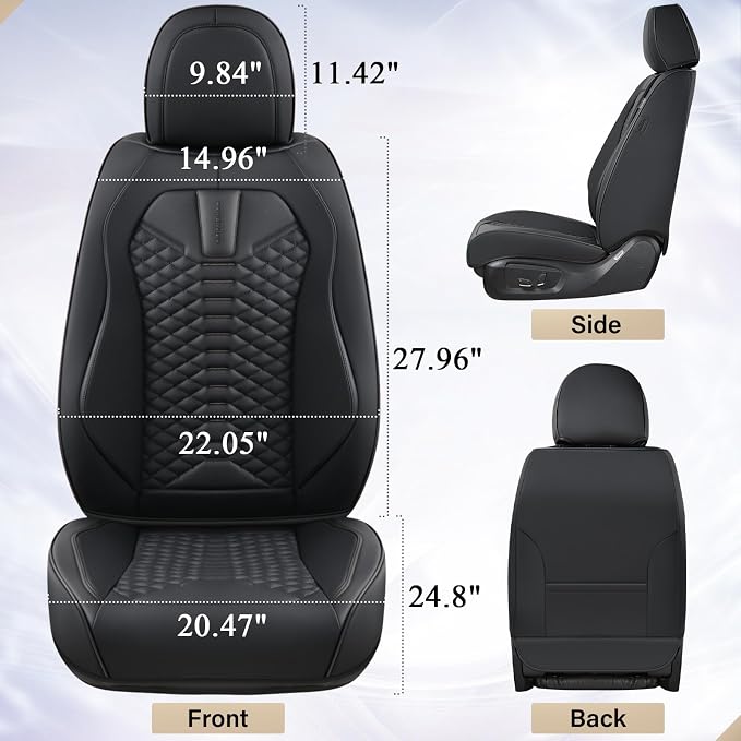 Universal Seat Covers — Front Seat — Black