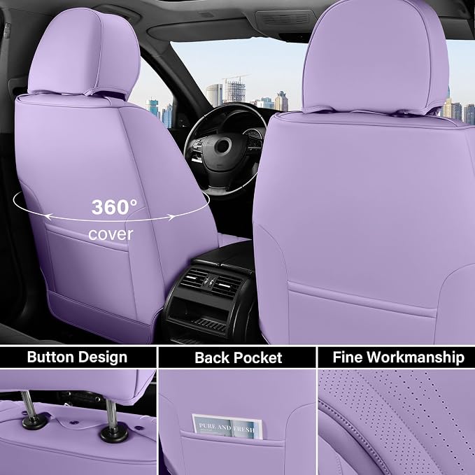 Universal Seat Covers — Full Set — Purple