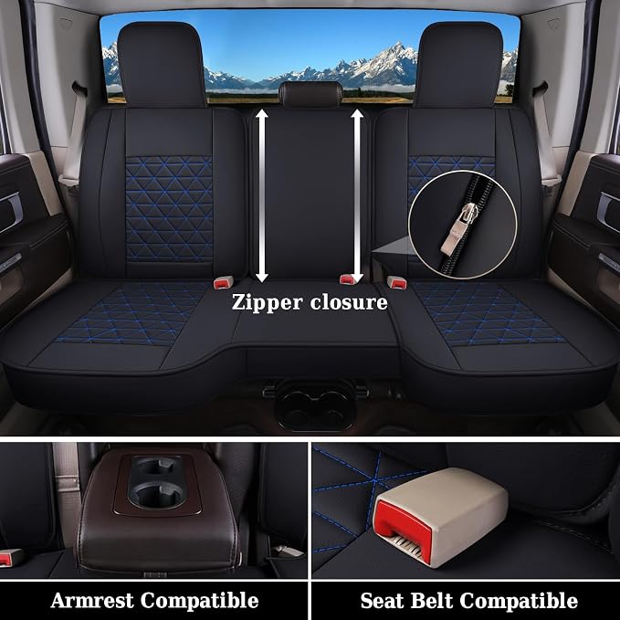 Seat Covers for Multiple Vehicles — Full Set — Blue