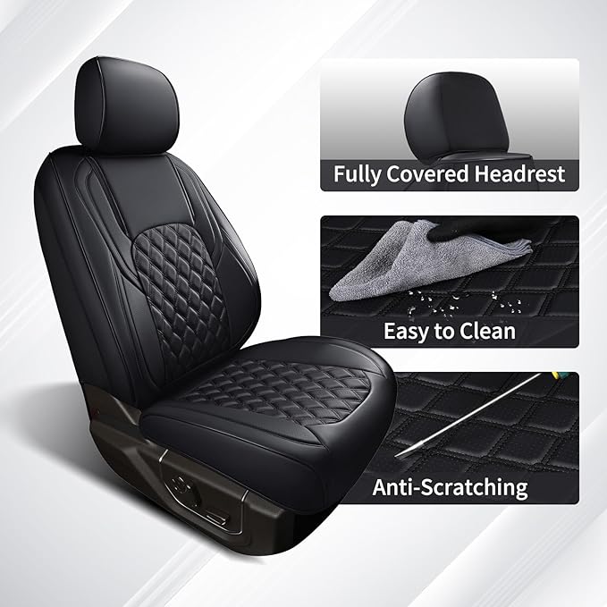 Seat Covers for Toyota Tacoma — Front Seat — Black