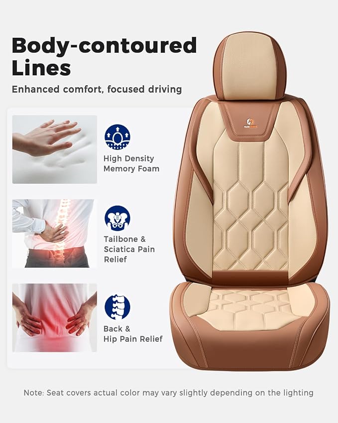 Universal Seat Covers — Front Seat — Brown / Beige