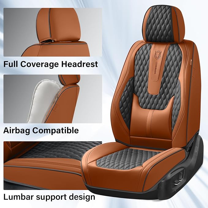 Universal Seat Covers — Front Seat — Brown / Black