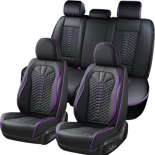 Universal Seat Covers โ Full Set โ Black / Purple