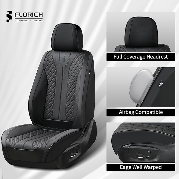 Universal Seat Covers — Front Seat — Black