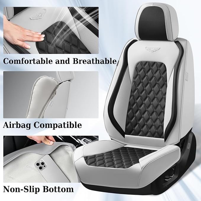 Universal Faux Leather Seat Covers — Full Set