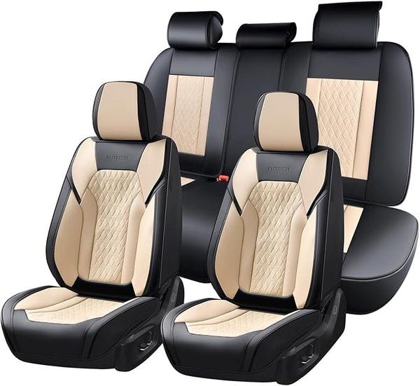 Universal Seat Covers โ Full Set โ Black / Beige