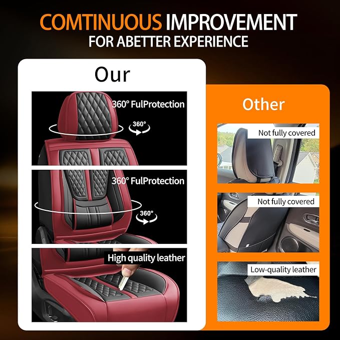 Seat Covers for Nissan Rogue — Front Seat — Red