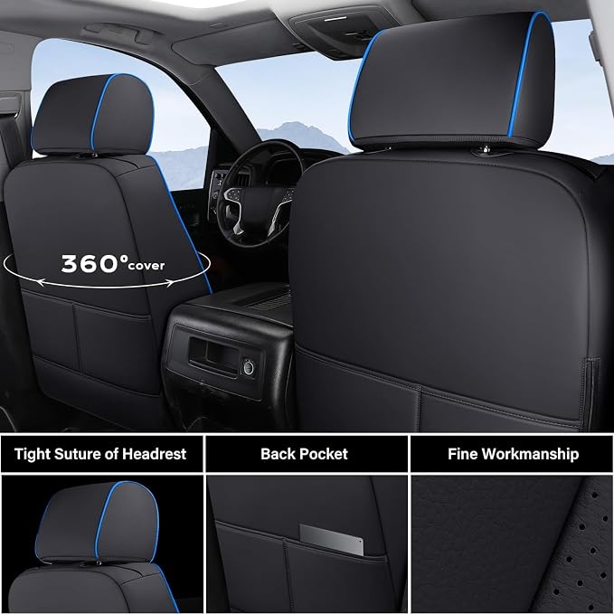 Faux Leather Seat Covers for Chevrolet Silverado / GMC Sierra — Front Seat