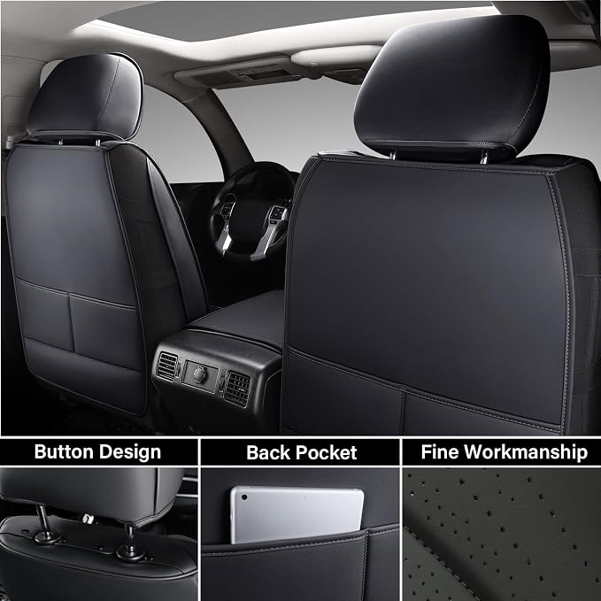 Seat Covers for Toyota Tundra — Front Seat — Black