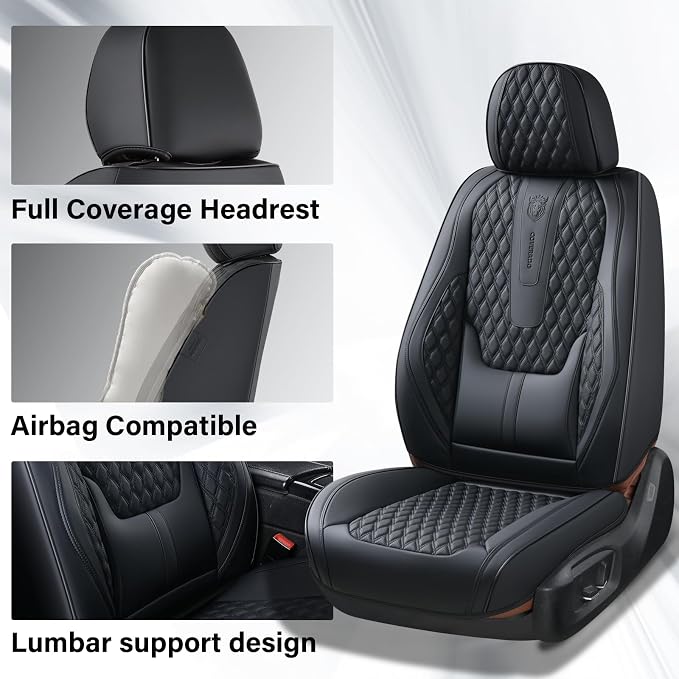 Universal Seat Covers — Front Seat — Black