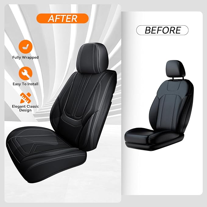 Universal Seat Covers — Front Seat — Black