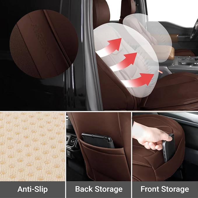 Seat Covers for Toyota Tundra — Front Seat — Brown