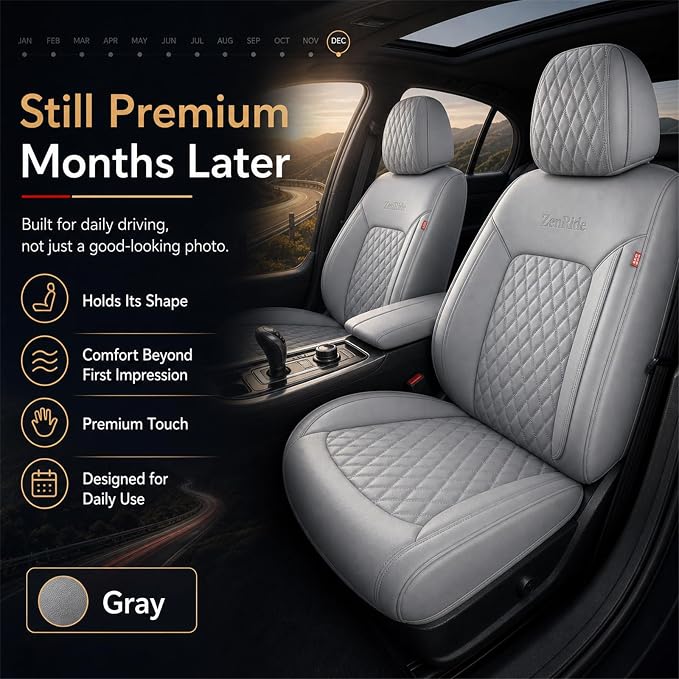 Universal Seat Covers — Front Seat — Gray