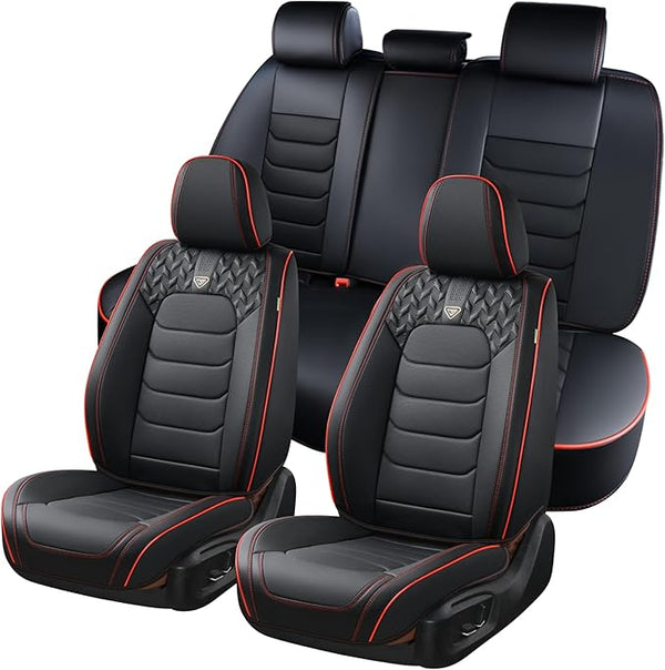 Car Seat Covers โ Full Set โ Black / Red