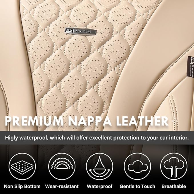 Universal Seat Covers — Front Seat — Beige