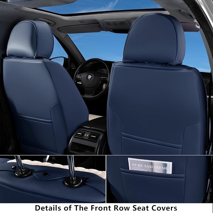 Universal Seat Covers — Front Seat — Blue / White