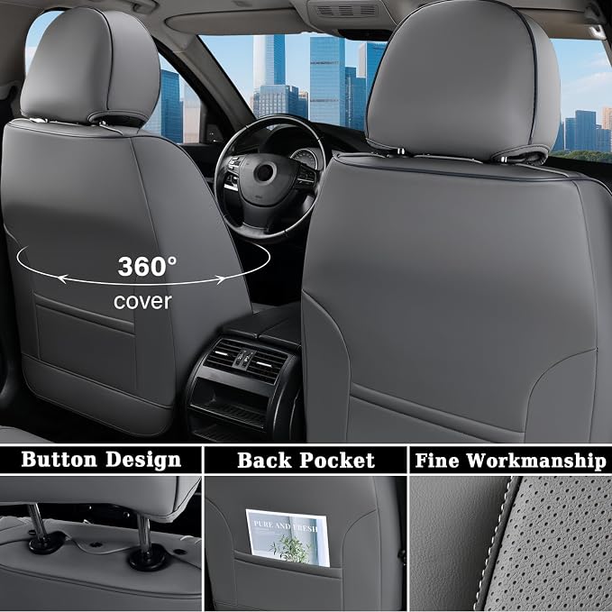 Universal Seat Covers — Full Set — Gray