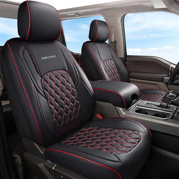 Seat Covers for Multiple Vehicles โ Front Seat โ Black / Red