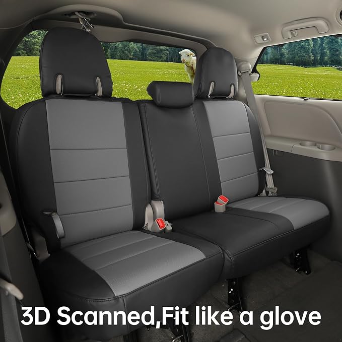 Seat Covers for Toyota Sienna — Full Set — Black / Gray