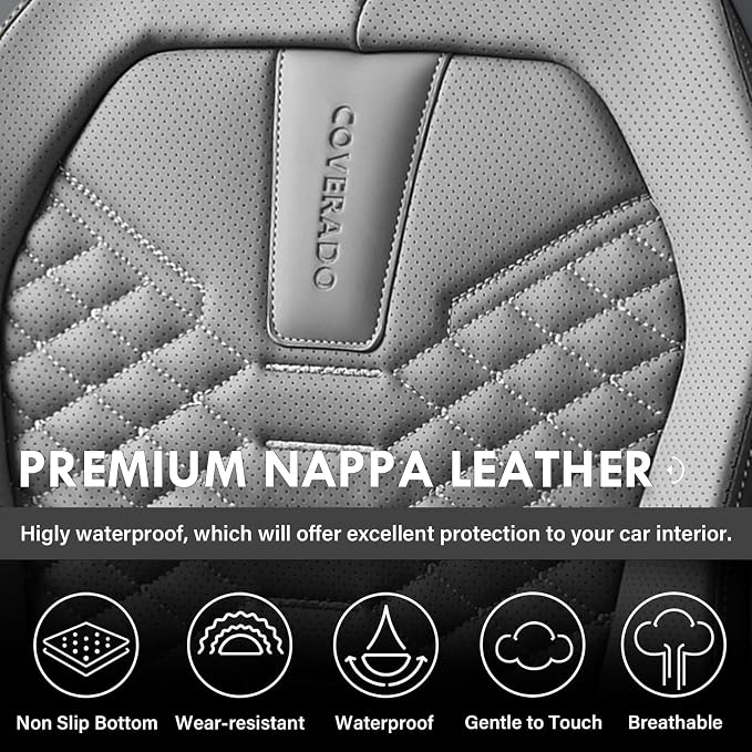 Universal Seat Covers — Front Seat — Black / Gray