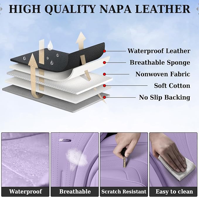 Universal Seat Covers — Front Seat — Purple