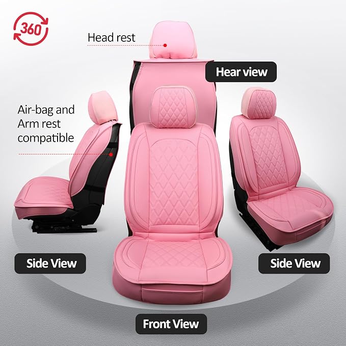 Universal Seat Covers — Front Seat — Pink