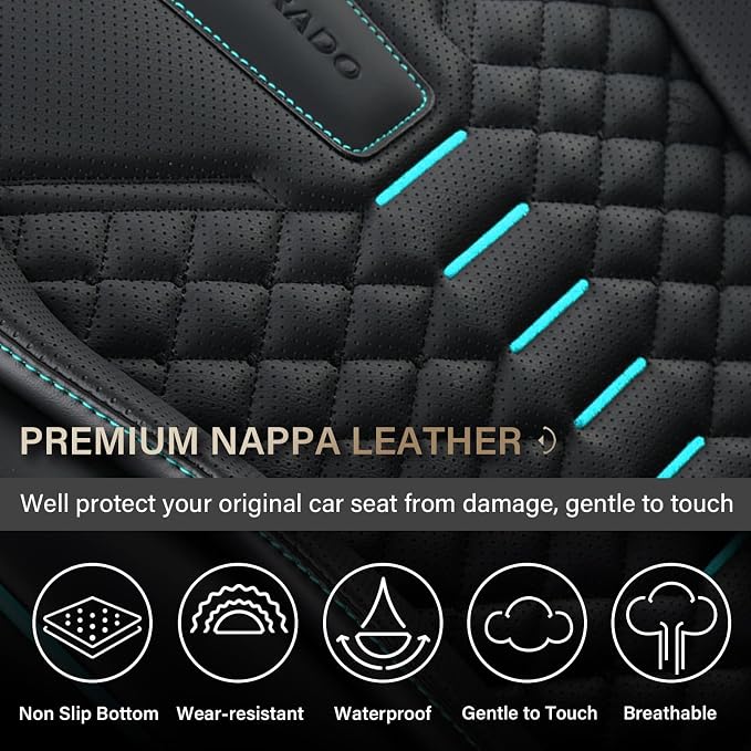Universal Seat Covers — Front Seat — Black / Blue