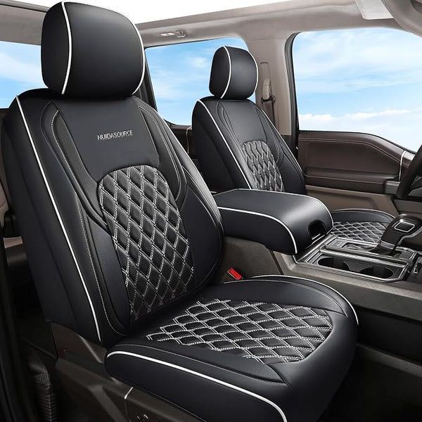 Seat Covers for Multiple Vehicles โ Full Set โ Black / White
