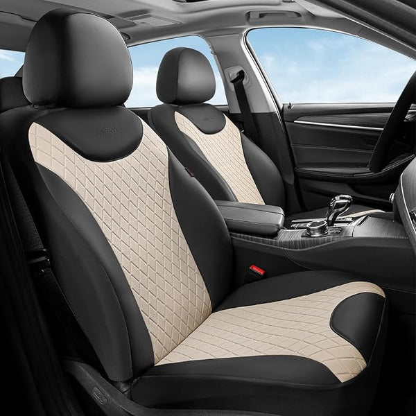 Universal Seat Covers โ Front Seat โ Black / Beige