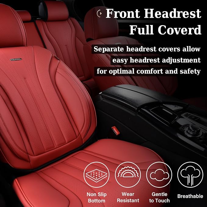 Universal Seat Covers — Full Set — Red