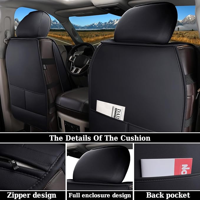 Seat Covers for Multiple Vehicles — Full Set — Black