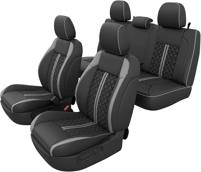 Seat Covers for Toyota Tacoma — Full Set — Black / Gray