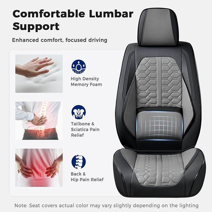 Universal Seat Covers — Front Seat — Black / Gray