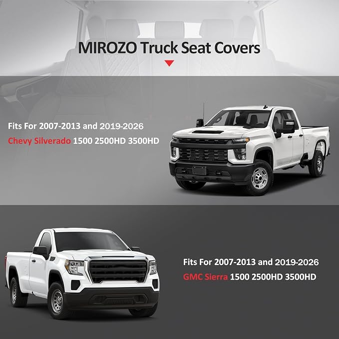 Seat Covers for Chevrolet Silverado / GMC Sierra — Full Set — Red