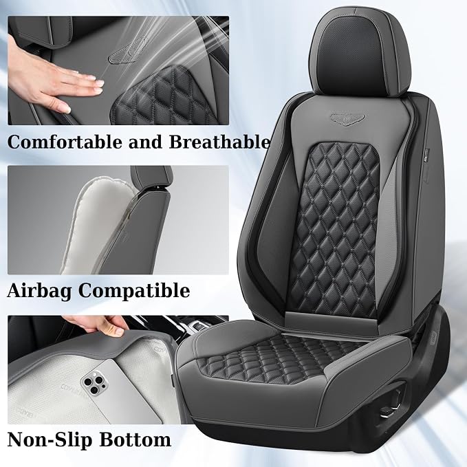 Faux Leather Car Seat Covers — Full Set