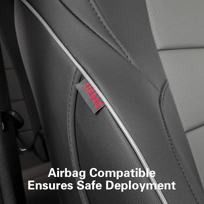 Faux Leather Seat Covers for Toyota Tacoma — Full Set — Black / Gray