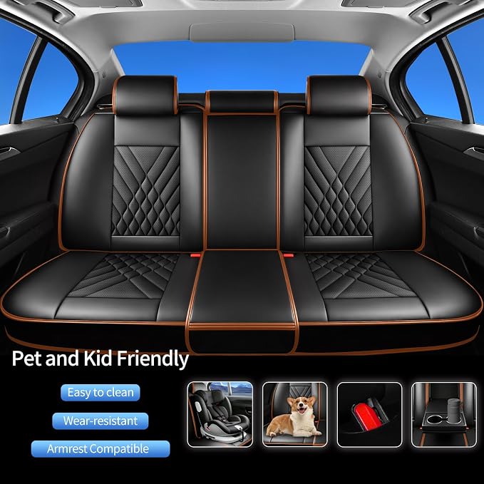 Seat Covers for Nissan Leaf — Full Set — Brown