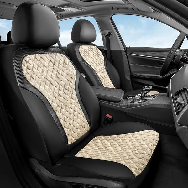 Universal Seat Covers โ Front Seat โ Black / Beige