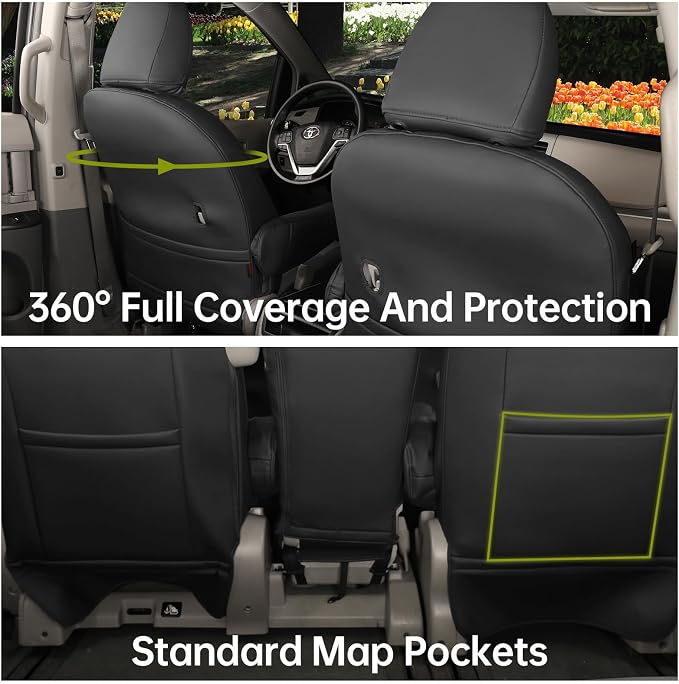 Seat Covers for Toyota Sienna — Full Set — Black / Gray