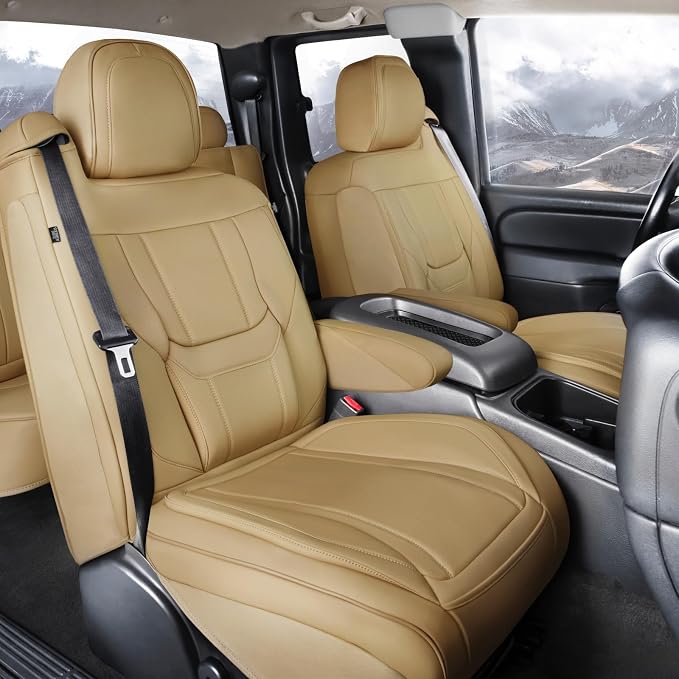 Seat Covers for GMC Sierra — Front Seat — Beige