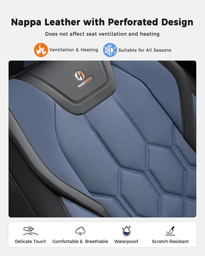 Universal Seat Covers — Black / Blue