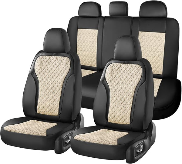 Universal Seat Covers โ Full Set โ Black / Beige