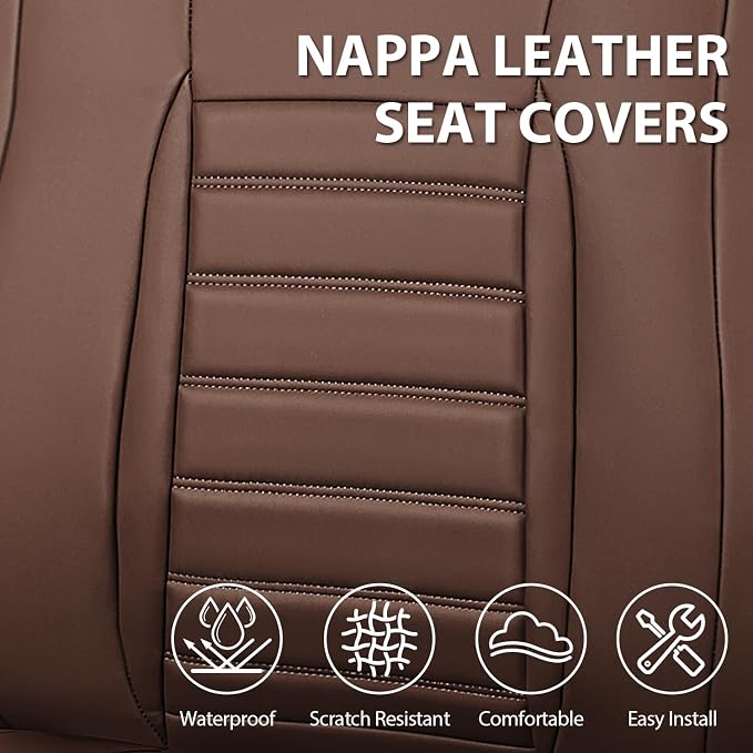 Universal Seat Covers — Full Set — Brown