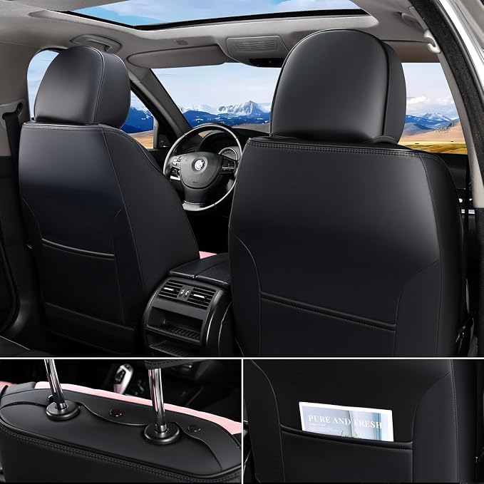 Universal Seat Covers — Front Seat — Pink / Black