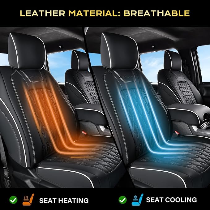 Seat Covers for Multiple Vehicles — Front Seat — Black / White